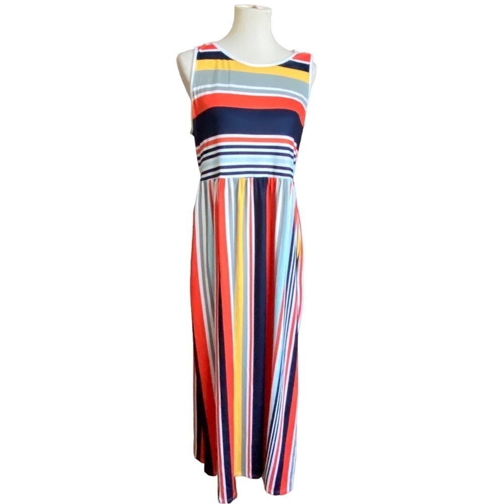 NWT Comfy Vibrant Super Soft Maxi Dress with Pockets